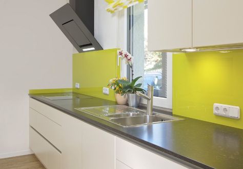 Küchenrückwand aus Glas
